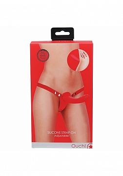 Ouch! - Silicone Strap-On Adjustable - Red