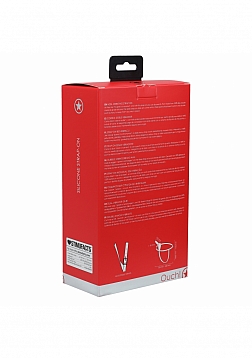 Ouch! - Silicone Strap-On Adjustable - Red