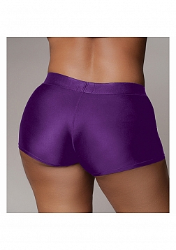 Ouch! - Vibrating Strap-on Boxer - Purple - XL/XXL