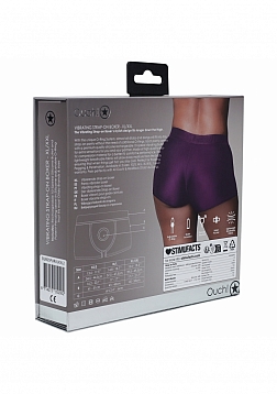 Ouch! - Vibrating Strap-on Boxer - Purple - XL/XXL