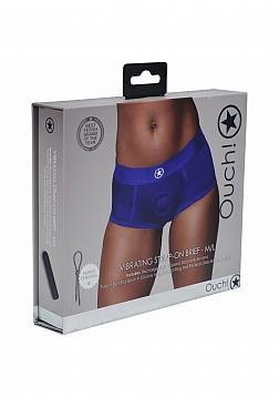 Ouch! - Vibrating Strap-on Brief - Royal Blue - M/L