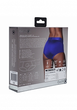 Ouch! - Vibrating Strap-on Brief - Royal Blue - M/L