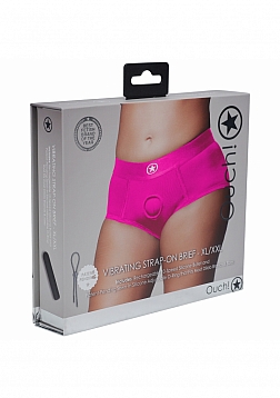 Ouch! - Vibrating Strap-on Brief - Pink- XL/XXL