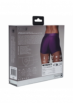 Ouch! - Vibrating Strap-on Boxer - Purple - M/L
