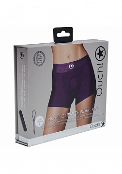 Ouch! - Vibrating Strap-on Boxer - Purple - XS/S