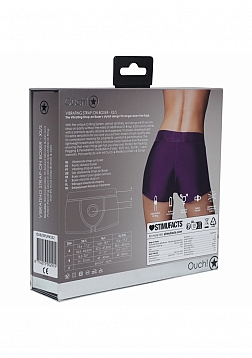 Ouch! - Vibrating Strap-on Boxer - Purple - XS/S
