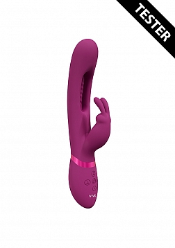 Mika - Rechargeable Triple Motor - Vibrating Rabbit With Innovative G-Spot Flapping Stimulator - Pin