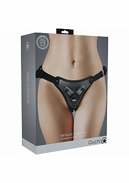 Ouch! - Metallic Strap On - Gun Metal