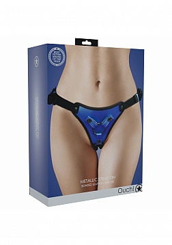 Ouch! - Metallic Strap On - Metallic Blue