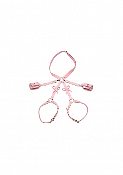 Bondage Harness with Bows - M/L - Pink