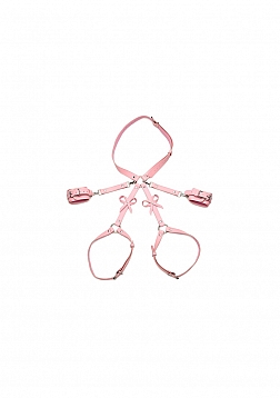 Bondage Harness with Bows - XL/2XL - Pink