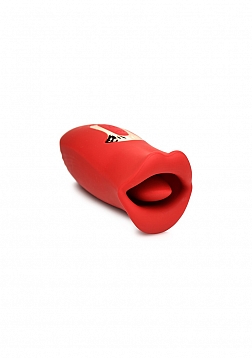 Kiss and Tell - Silicone Kissing and Vibrating Clitoral Stimulator - Red