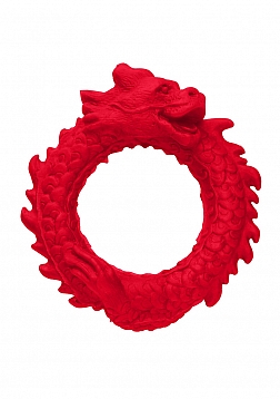 Rise of the Dragon - Silicone Cock Ring - Red