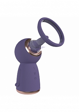 Pumped - Exquisite - Automatic - 13-Speed - Silicone - Rechargeable Vulva & Breast Pump - Purple