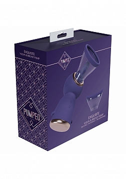 Pumped - Exquisite - Automatic - 13-Speed - Silicone - Rechargeable Vulva & Breast Pump - Purple