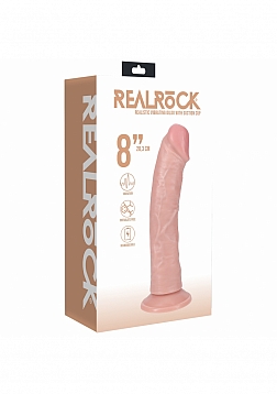 RealRock - Ultra Realistic Skin - Vibrating Rechargeable - Regular Curved - 8\
