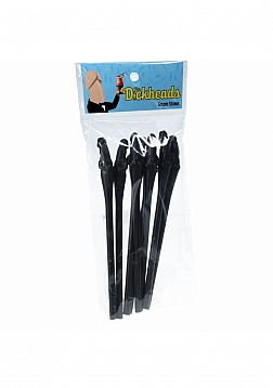 SLI - The Dickheads - Groom Straws - Black