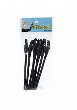 SLI - The Dickheads - Groom Straws - Black