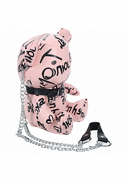 SLI - Bear Bag - Pleather Writing - Pink
