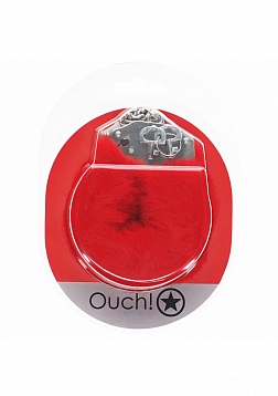 Ouch! - Heavy-duty Fluffy Handcuffs - Red