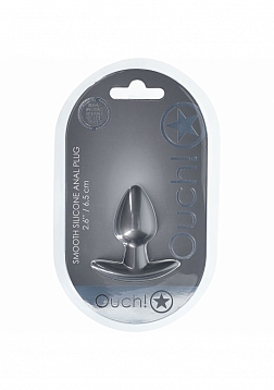 Ouch! - Anal Plug - Small - Silicone - Gun Metal