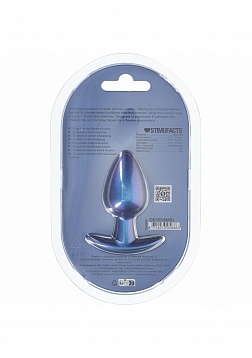 Ouch! - Anal Plug - Medium - Silicone - Metallic Blue
