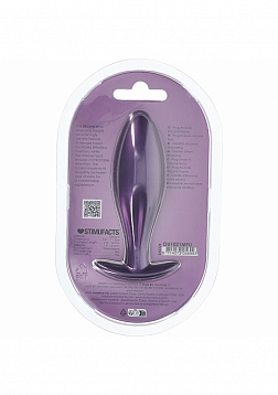 Ouch! - Oval Anal Plug - Silicone - Metallic Purple