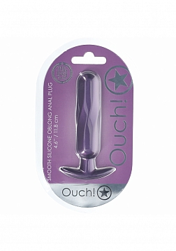 Ouch! - Oblong Anal Plug - Silicone - Metallic Purple