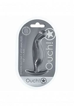 Ouch! - P-Spot Anal Plug - Silicone - Gun Metal