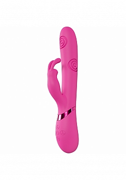 DOLCE VIVE - Mimi - Rechargeable Triple Motor - G-Spot Vibrating and Tapping Rabbit - Pink