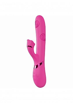 DOLCE VIVE - Fiore - Rechargeable Triple Motor - G-Spot Air Wave VIbrating and Tapping Flared Clit S