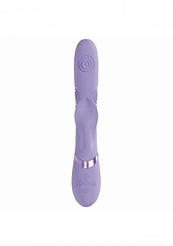 DOLCE VIVE - Fronda - Rechargeable Triple Motor - G-Spot VIbrating and Tapping Leaf Clit Stimulator 