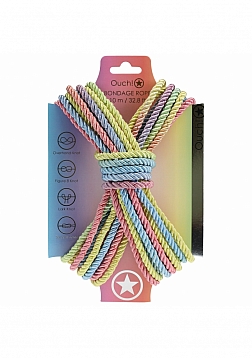 Ouch! - Bondage Rope - 10 Meter - Nylon - Multicolor Pastel