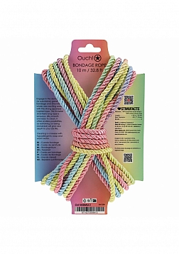 Ouch! - Bondage Rope - 10 Meter - Nylon - Multicolor Pastel