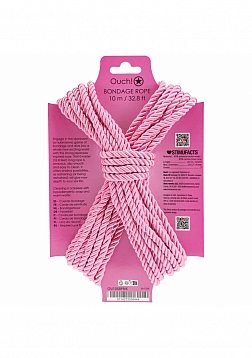Ouch! - Bondage Rope - 10 Meter - Nylon - Pink