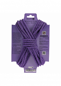 Ouch! - Bondage Rope - 10 Meter - Nylon - Purple