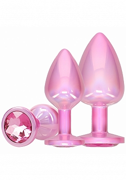 Ouch! - Paris Collection - Metal Anal Plug Set - Pink