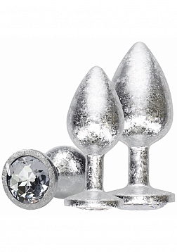 Ouch! - New York Collection - Metal Anal Plug Set - Silver