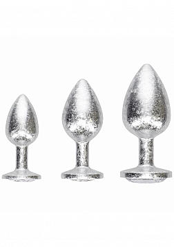 Ouch! - New York Collection - Metal Anal Plug Set - Silver