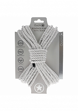 Ouch! - Bondage Rope - 10 Meter - Nylon - Silver
