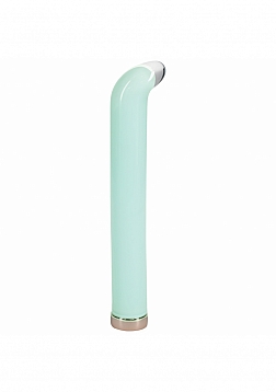 LoveLine - Glass - Aurora - Rechargeable - 10 Function - 6.3" G-Spot Vibrator - Green