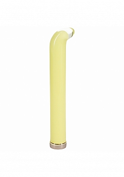 LoveLine - Glass - Aurora - Rechargeable - 10 Function - 6.3" G-Spot Vibrator - Yellow