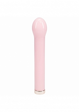 LoveLine - Glass - Celestia - Rechargeable - 10 Function - 6.3" Bulb Tip Vibrator - Pink