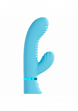 LoveLine - Paris - Mystique - 10 function Ribbed Rabbit - Silicone - Rechargeable - Waterproof - Blu