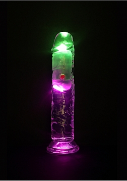 RealRock - Wireless Rechargeable - Remote Control - LED - Vibrating - Regular Straight No Balls - 7"