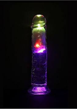 RealRock - Wireless Rechargeable - Remote Control - LED - Vibrating - Regular Straight No Balls - 8\
