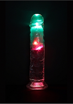RealRock - Wireless Rechargeable - Remote Control - LED - Vibrating - Regular Straight No Balls - 8"