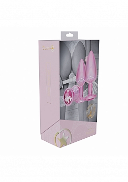 Ouch! - Paris Collection - Metal Anal Plug Set - Pink