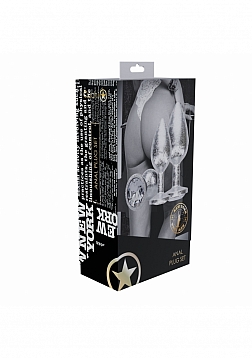Ouch! - New York Collection - Metal Anal Plug Set - Silver