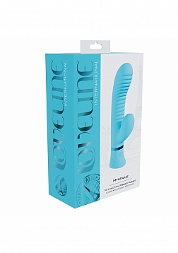 LoveLine - Paris - Mystique - 10 function Ribbed Rabbit - Silicone - Rechargeable - Waterproof - Blu